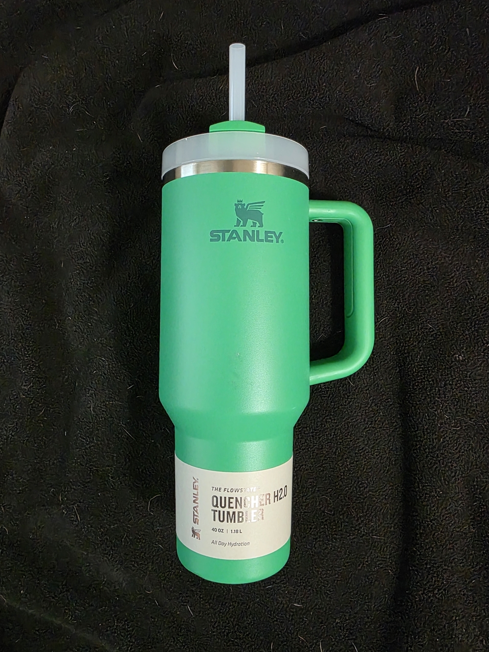 Stanley Teal Green Insulated Tumbler with Handle and Straw